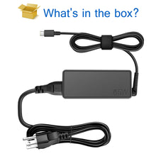 Load image into Gallery viewer, USB C Laptop Charger 65W 45W for Lenovo Chromebook 100e 300e 500e C330 S330-ThinkPad T480 T480s T580 T580s E480 E580 Yoga A485 T490S T590 C930 C940 13 IdeaPad 730s AC Adapter Power Supply