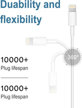 Load image into Gallery viewer, iPhone 14 13 12 11 Charger-Lightning Cable to USB-Apple MFi Certified-2-Pack Fast Wall Charger Cable Compatible with iPhone 14/14Pro/13/13 Pro/12/12Pro/XS/Max/XR/X/8/8 Plus iPad