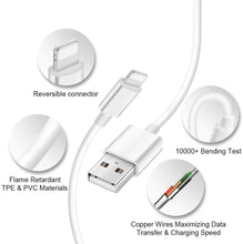 Load image into Gallery viewer, iPhone Fast Charger Cable【Apple MFi Certified】3-Pack USB-C to Lightning Fast Charging Cable(6.6Ft) Compatible with iPhone 12/12 Mini/12 Pro/12 Pro Max/11/11 Pro/11 Pro Max/Xs Max/XR/X, iPad and More