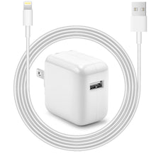 Load image into Gallery viewer, iPad Charger iPhone Charger-Apple MFi Certified-12W USB Wall Charger Foldable Portable Travel Plug with USB Charging Cable Compatible with iPhone, iPad, iPad Mini, iPad Air 1/2/3, Airpod