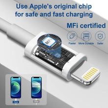 Load image into Gallery viewer, iPhone Fast Charger Lightning Cable-Apple MFi Certified-2-Pack USB-C to Lightning Cable-6Ft-Fast Charging Compatible with iPhone 13/13pro 12/12 Mini/12 Pro/12 Pro Max/11 Pro/11 Pro Max/XR/X iPad