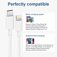 Load image into Gallery viewer, iPhone Fast Charger Lightning Cable-Apple MFi Certified-2-Pack USB-C to Lightning Cable-6Ft-Fast Charging Compatible with iPhone 13/13pro 12/12 Mini/12 Pro/12 Pro Max/11 Pro/11 Pro Max/XR/X iPad