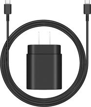 Load image into Gallery viewer, USB C Fast Charger, 25W PD Type C Super Fast Charger for Samsung Galaxy S20/S20+/S20 Ultra/S21/S21+/S21 Ultra/Note 20 Ultra/Note 20/Note 10+/Note 10, with 6Ft USB C to USB C Charging Cable
