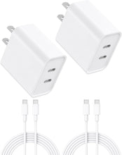 Load image into Gallery viewer, iPhone 17 16 15 Charger Fast Charging 20W USB C Charger Block &amp; 10FT Cable
