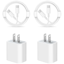 Load image into Gallery viewer, 2 Pack iPhone 15 Charger-USB C Charger-Apple MFi Certified-iPad Pro Charger iPad Air Mini Charger with 6FT Cable for iPhone 15/iPhone 15 Pro/iPhone 15 Pro Max/iPad Pro/Mini/Air4/AirPods
