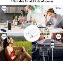 Load image into Gallery viewer, Aux Cord for iPhone-3.5mm Aux Cable for Car Compatible with iPhone 13 12 11 XS XR X 8 7 6 iPad iPod for Car Home Stereo Speaker Headphone-Support All iOS Version-3.3ft-White
