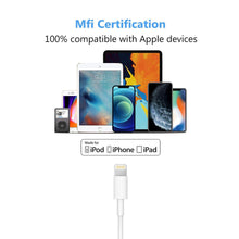 Load image into Gallery viewer, iPhone Charger Lightning Cable-Apple MFi Certified-3 Pack USB Charging Cables Compatible with iPhone 13/13 Pro/13 Pro Max/13 Mini/12/12 PRO/Max/11/11PRO/XS/Max/XR/X/8/8 Plus/7/7P/6S/6Plus/5s/5/iPad
