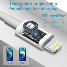 Load image into Gallery viewer, iPhone 11 12 13 14  Fast Charger【Apple MFi Certified】 20W PD Type C Power Wall Charger with 6FT USB C to Lightning Cable Compatible iPhone 12/12 Mini/12Pro/12 Pro Max/11/11 Pro Max/Xs Max/XR/X, iPad AirPod
