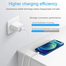 Load image into Gallery viewer, iPhone Fast Charger【Apple MFi Certified】 20W PD Type C Power Wall Charger with 6FT USB C to Lightning Cable Compatible iPhone 12/12 Mini/12Pro/12 Pro Max/11/11 Pro Max/Xs Max/XR/X, iPad Pro and More
