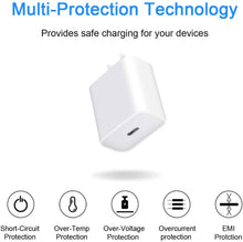 Load image into Gallery viewer, iPhone Charger【Apple MFi Certified】 20W PD Fast Type C Power Wall Charger with 6FT USB C to Lightning Cable Compatible iPhone 12/12 Mini/12Pro/12 Pro Max/11/11 Pro Max/Xs Max/XR/X, iPad

