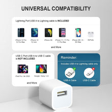 Load image into Gallery viewer, iPhone Charger-Apple MFi Certified-Lightning Cable to USB 2-Pack Fast Wall Charger Cable Compatible with iPhone 13/13Pro/12/12 Pro/11/11Pro/XS/Max/XR/X/8/8 Plus iPad

